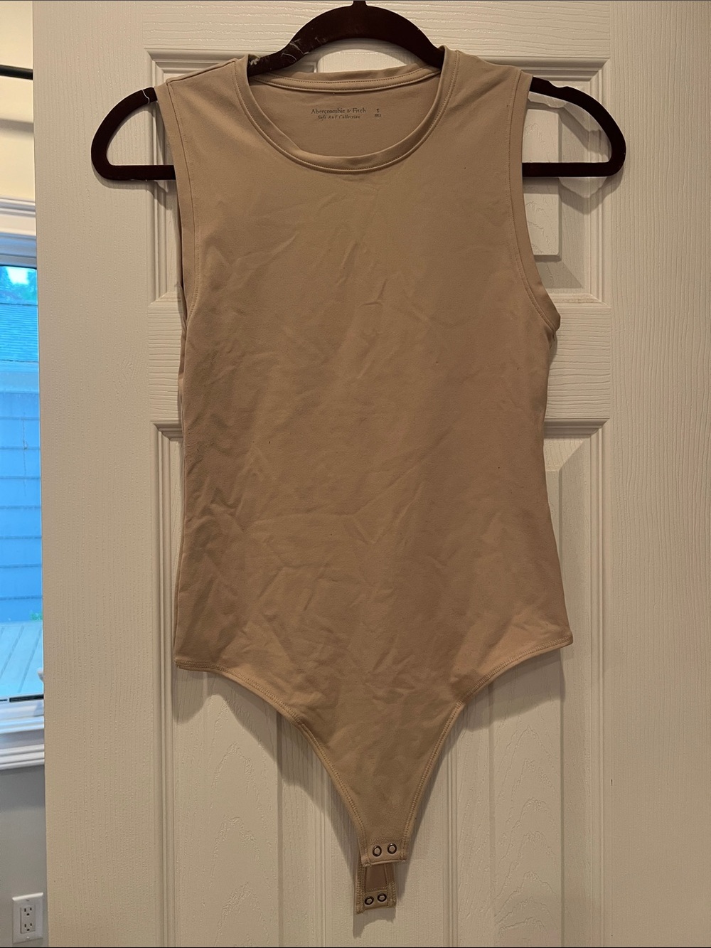 Abercrombie & Fitch Taupe Sleeveless Bodysuit